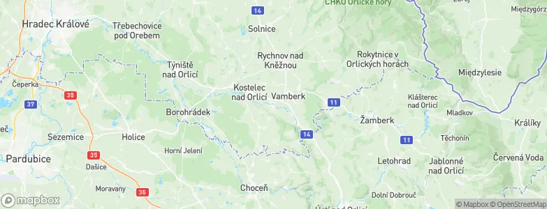 Doudleby nad Orlicí, Czechia Map