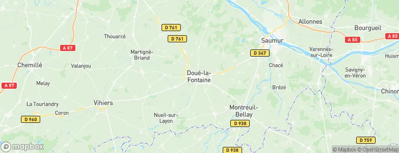 Doué-la-Fontaine, France Map