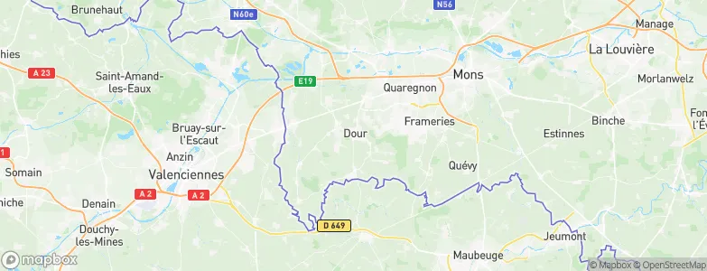 Dour, Belgium Map