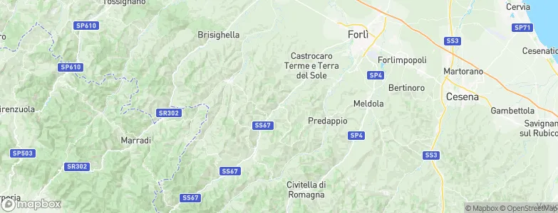Dovadola, Italy Map