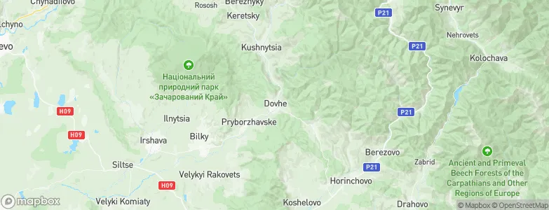 Dovhe, Ukraine Map