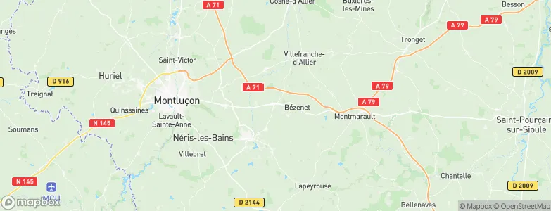 Doyet, France Map