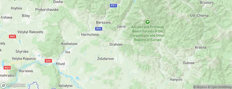 Drahovo, Ukraine Map