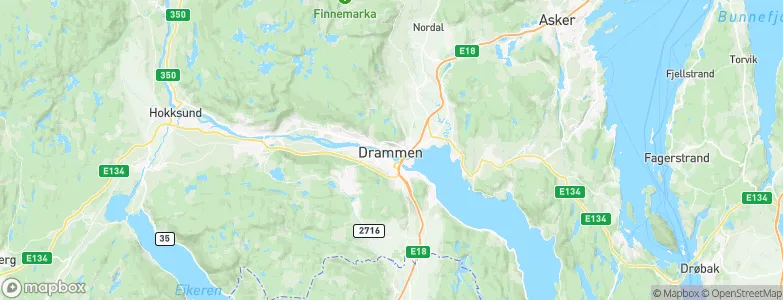 Drammen, Norway Map