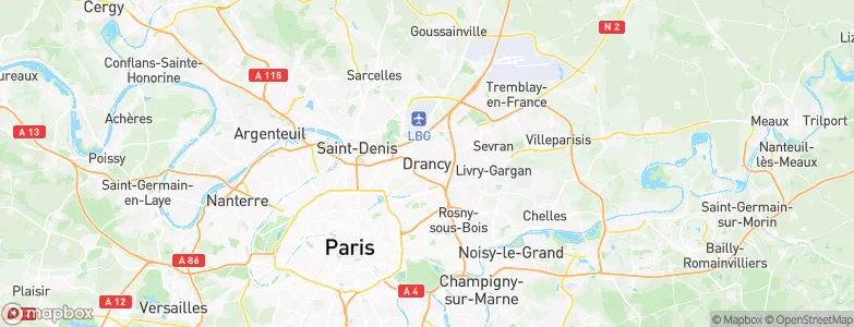Drancy, France Map