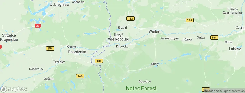 Drawsko, Poland Map