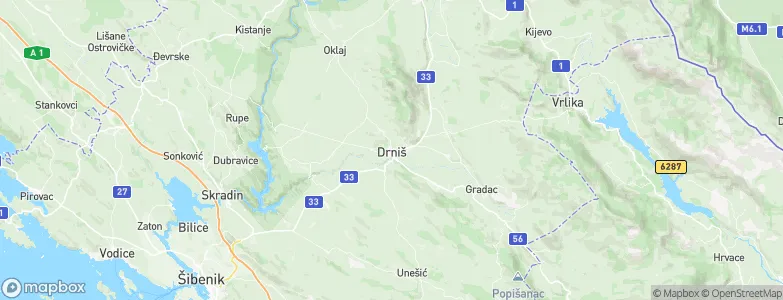 Drniš, Croatia Map