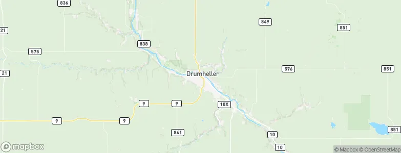 Drumheller, Canada Map