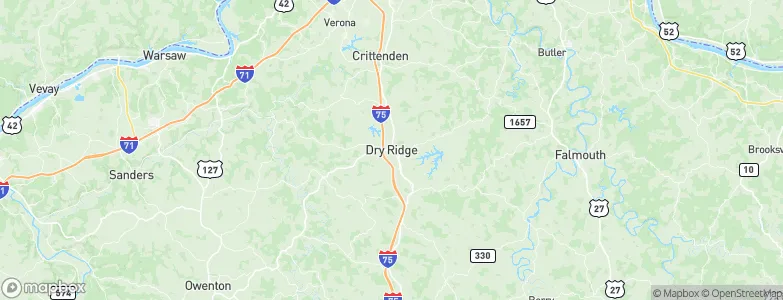 Dry Ridge, United States Map