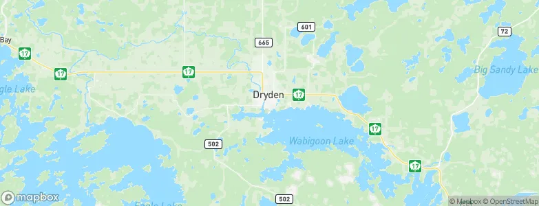 Dryden, Canada Map
