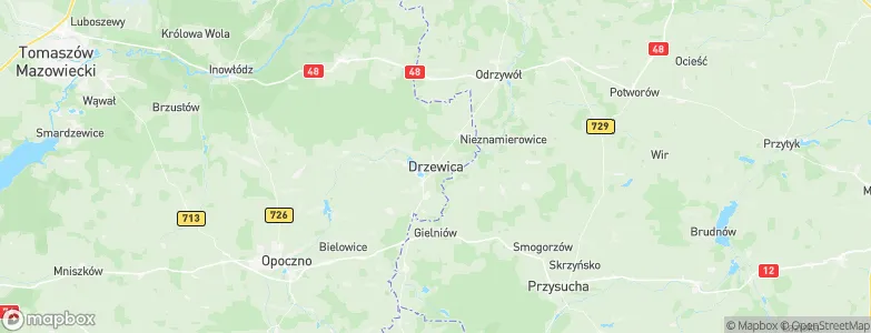 Drzewica, Poland Map