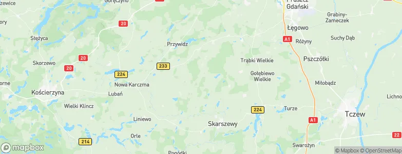 Drzewina, Poland Map