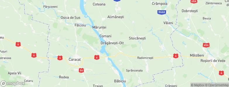 Drăgăneşti-Olt, Romania Map