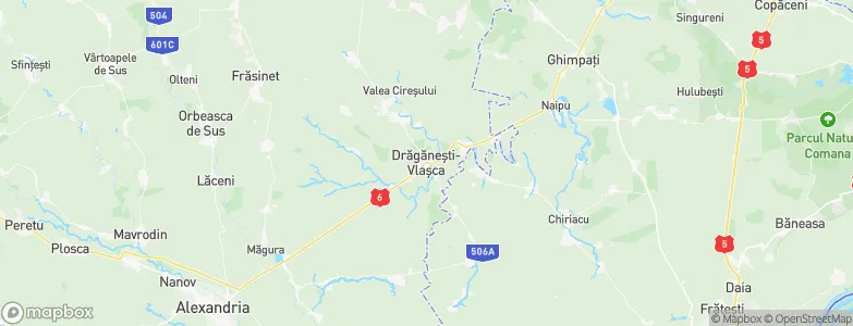 Drăgăneşti-Vlaşca, Romania Map