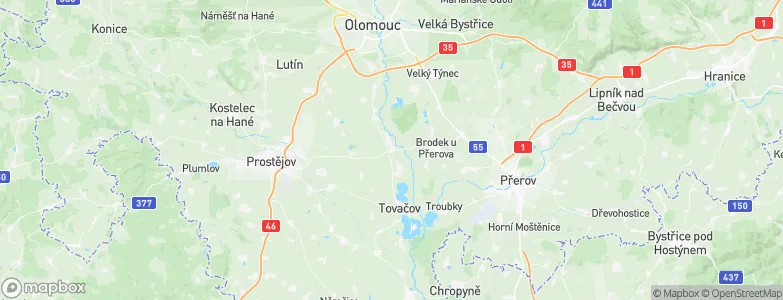 Dub nad Moravou, Czechia Map
