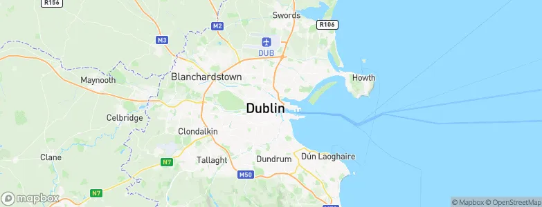 Dublin City, Ireland Map