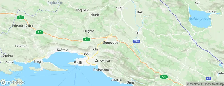 Dugopolje, Croatia Map