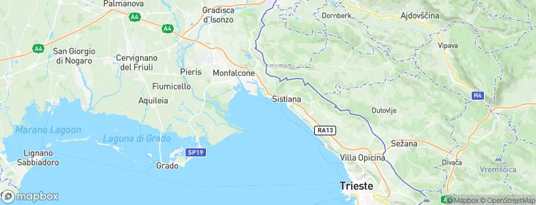 Duino Aurisina, Italy Map