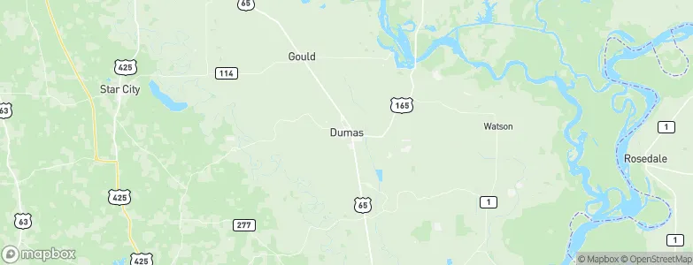 Dumas, United States Map