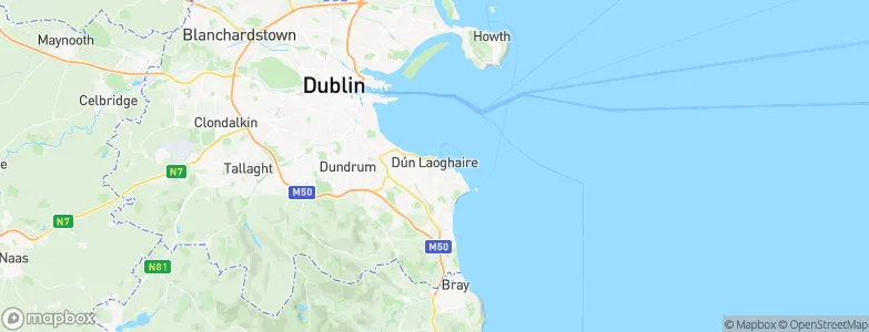 Dun Laoghire, Ireland Map