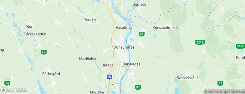 dunaújváros, Hungary Map