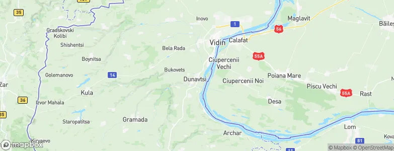 Dunavci, Bulgaria Map