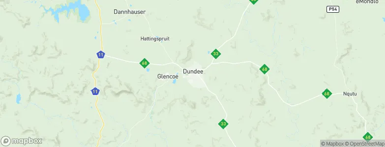 Dundee, South Africa Map