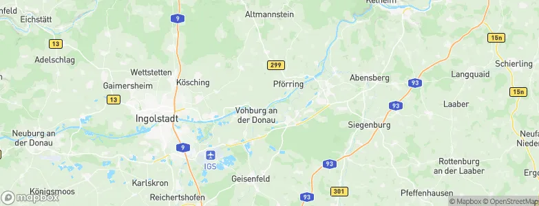 Dünzing, Germany Map