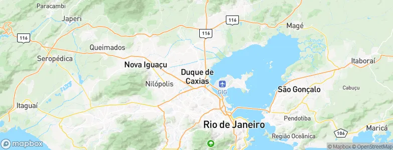 Duque de Caxias, Brazil Map