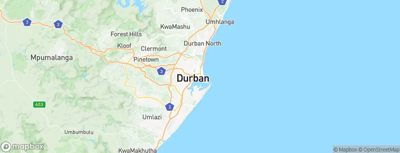 Durban, South Africa Map