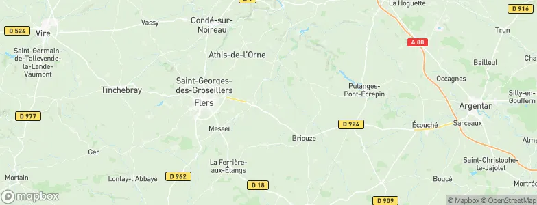 Durcet, France Map