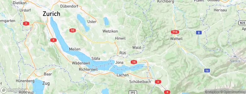 Dürnten, Switzerland Map