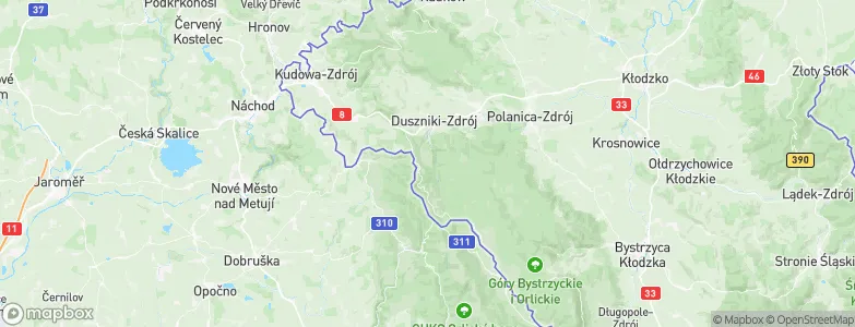 Duszniki-Zdrój, Poland Map