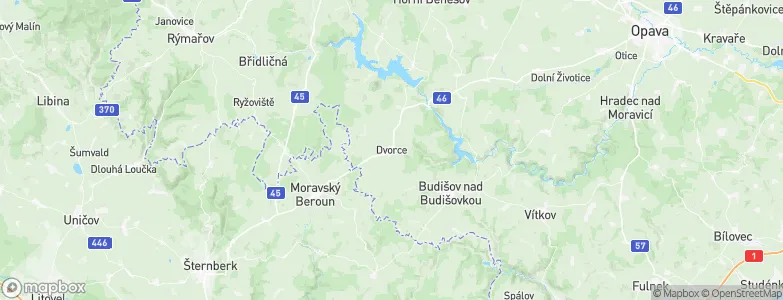 Dvorce, Czechia Map
