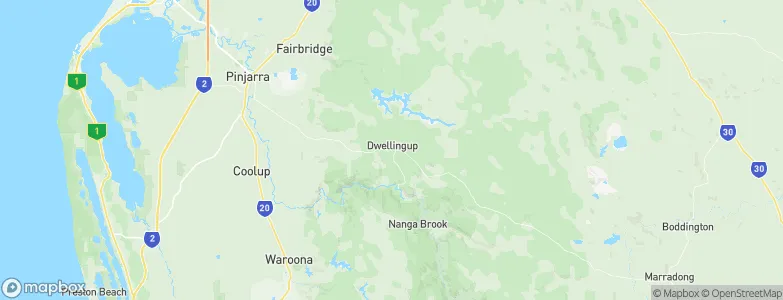 Dwellingup, Australia Map