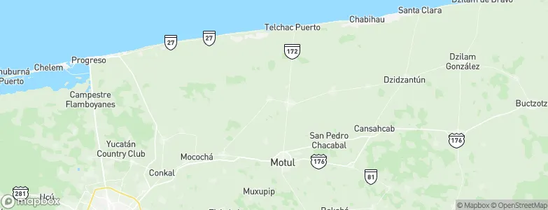 Dzemul, Mexico Map