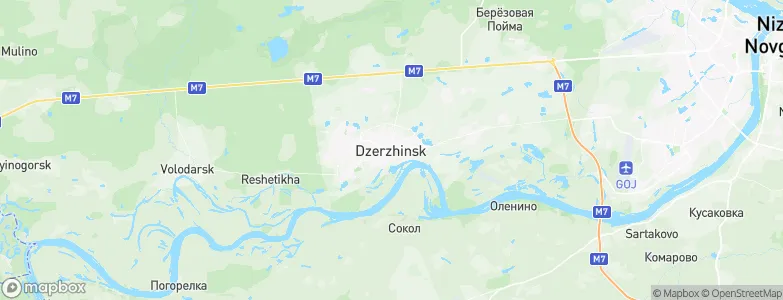 Dzerzhinsk, Russia Map