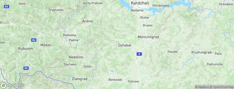 Dzhebel, Bulgaria Map