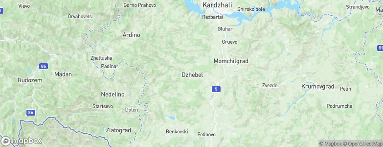 Dzhebel, Bulgaria Map