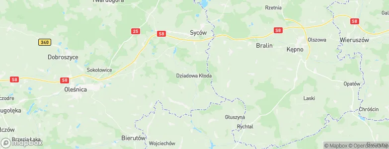 Dziadowa Kłoda, Poland Map