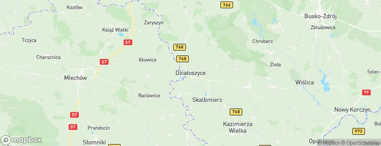 Działoszyce, Poland Map