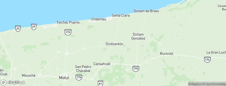 Dzidzantun, Mexico Map