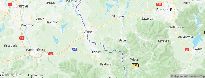 Dzięgielów, Poland Map