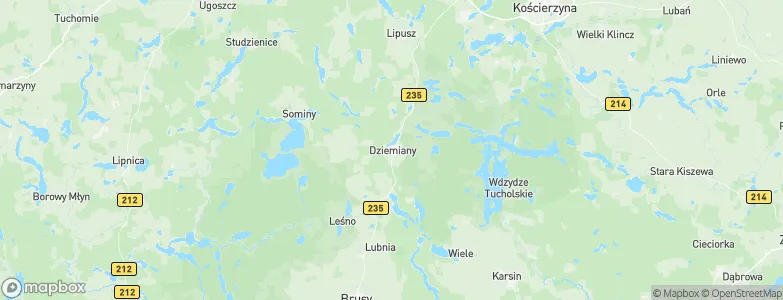 Dziemiany, Poland Map