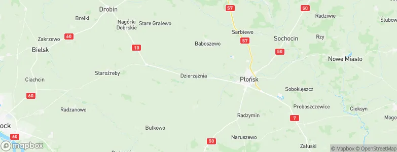 Dzierzążnia, Poland Map