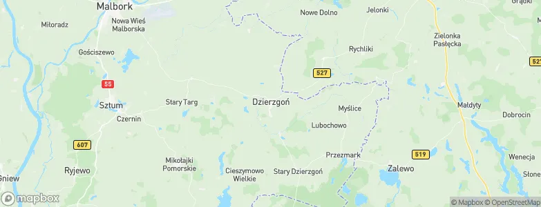 Dzierzgoń, Poland Map