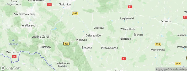 Dzierżoniów, Poland Map