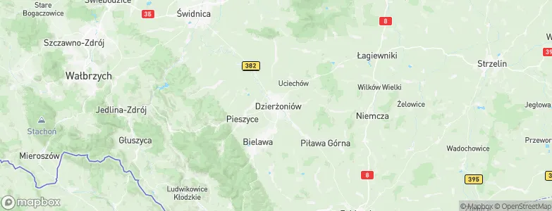 Dzierżoniów, Poland Map