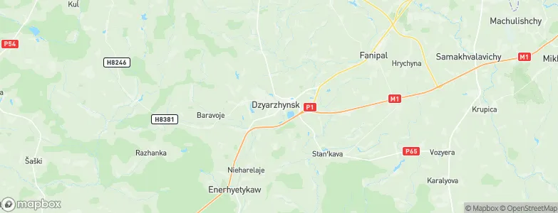 Dzyarzhynsk, Belarus Map