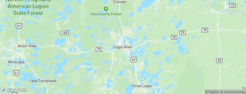 Eagle River, United States Map